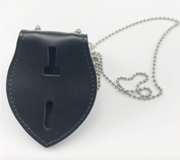 Police Badge Holder with Neck Chain Badge and ID Holder, Rectangle Badge Shield Holder,PU Leathe - Badgecollection