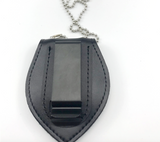 Police Badge Holder with Neck Chain Badge and ID Holder, Rectangle Badge Shield Holder,PU Leathe - Badgecollection