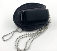 Police Badge Holder with Neck Chain Badge and ID Holder, Rectangle Badge Shield Holder,PU Leathe - Badgecollection