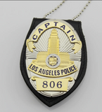 Police Badge Holder with Neck Chain Badge and ID Holder, Rectangle Badge Shield Holder,PU Leathe - Badgecollection