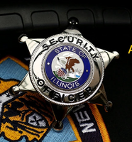 Illinois security officer metal badge cosplay badge - Badgecollection