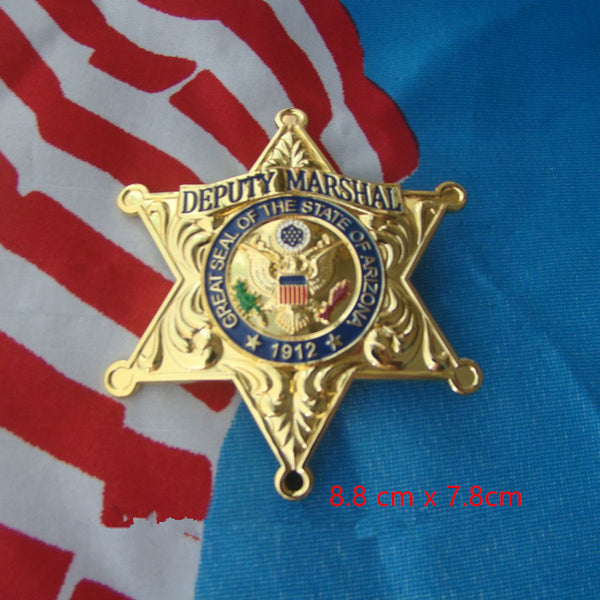 Deputy Marshal Great Seal of State of Arizona metal badge  8.8 x 7.8cm Free shipping - Badgecollection