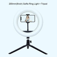 Selfie Ring Light Photography Light Led Rim Of Lamp With Mobile Holder Large Tripod Stand For Tik Youtube Tiktok Tok Ringlight - Badgecollection