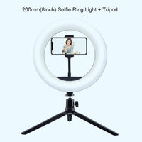 Selfie Ring Light Photography Light Led Rim Of Lamp With Mobile Holder Large Tripod Stand For Tik Youtube Tiktok Tok Ringlight - Badgecollection