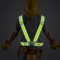 Reflective Vest Unisex High Visibility Adjustable Safety Vests Elastic Strip Security Traffic Night Working Running Cycling Vest - Badgecollection
