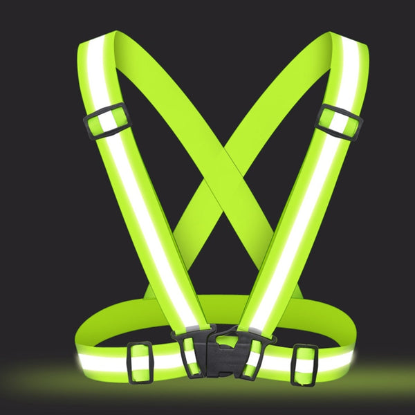 Reflective Vest Unisex High Visibility Adjustable Safety Vests Elastic Strip Security Traffic Night Working Running Cycling Vest - Badgecollection