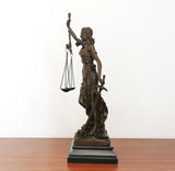 Lady Justice Greek Goddess Statue Bronze Blind Themis Justitia Sculpture Mythology Figurine Antique Art Home Decoration - Badgecollection