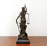 Lady Justice Greek Goddess Statue Bronze Blind Themis Justitia Sculpture Mythology Figurine Antique Art Home Decoration - Badgecollection