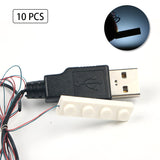 10pcs Traffic Street Light City Building Blocks Bricks USB Port And LED Light Kit USB Hub Light Sensing Auto Switch fit lego - Badgecollection