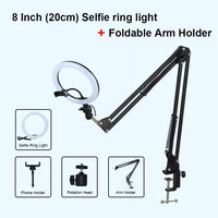 Selfie Ring Light Photography Light Led Rim Of Lamp With Mobile Holder Large Tripod Stand For Tik Youtube Tiktok Tok Ringlight - Badgecollection