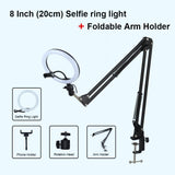 Selfie Ring Light Photography Light Led Rim Of Lamp With Mobile Holder Large Tripod Stand For Tik Youtube Tiktok Tok Ringlight - Badgecollection