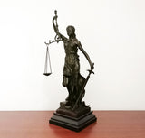 Lady Justice Greek Goddess Statue Bronze Blind Themis Justitia Sculpture Mythology Figurine Antique Art Home Decoration - Badgecollection