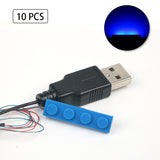 10pcs Traffic Street Light City Building Blocks Bricks USB Port And LED Light Kit USB Hub Light Sensing Auto Switch fit lego - Badgecollection