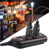 10pcs Traffic Street Light City Building Blocks Bricks USB Port And LED Light Kit USB Hub Light Sensing Auto Switch fit lego - Badgecollection