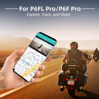 SYS VSYS Full Body Waterproof Motorcycle Camera Recorder P6FL WiFi Dual 1080P Full HD Motorcycle DVR Dash Cam Black GPS Box - Badgecollection