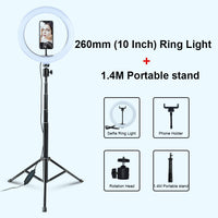 Selfie Ring Light Photography Light Led Rim Of Lamp With Mobile Holder Large Tripod Stand For Tik Youtube Tiktok Tok Ringlight - Badgecollection