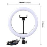 Selfie Ring Light Photography Light Led Rim Of Lamp With Mobile Holder Large Tripod Stand For Tik Youtube Tiktok Tok Ringlight - Badgecollection