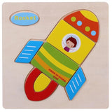Kids 3D Puzzles Jigsaw Wooden Toys For Children Cartoon Animal Traffic Puzzles Intelligence Children Early Educational Toys - Badgecollection