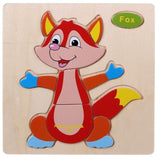 Kids 3D Puzzles Jigsaw Wooden Toys For Children Cartoon Animal Traffic Puzzles Intelligence Children Early Educational Toys - Badgecollection