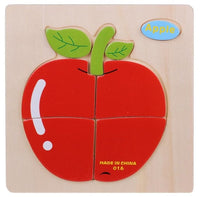 Kids 3D Puzzles Jigsaw Wooden Toys For Children Cartoon Animal Traffic Puzzles Intelligence Children Early Educational Toys - Badgecollection