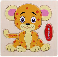 Kids 3D Puzzles Jigsaw Wooden Toys For Children Cartoon Animal Traffic Puzzles Intelligence Children Early Educational Toys - Badgecollection