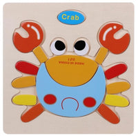 Kids 3D Puzzles Jigsaw Wooden Toys For Children Cartoon Animal Traffic Puzzles Intelligence Children Early Educational Toys - Badgecollection