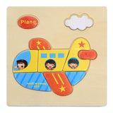 Kids 3D Puzzles Jigsaw Wooden Toys For Children Cartoon Animal Traffic Puzzles Intelligence Children Early Educational Toys - Badgecollection
