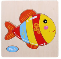 Kids 3D Puzzles Jigsaw Wooden Toys For Children Cartoon Animal Traffic Puzzles Intelligence Children Early Educational Toys - Badgecollection