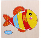 Kids 3D Puzzles Jigsaw Wooden Toys For Children Cartoon Animal Traffic Puzzles Intelligence Children Early Educational Toys - Badgecollection