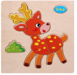 Kids 3D Puzzles Jigsaw Wooden Toys For Children Cartoon Animal Traffic Puzzles Intelligence Children Early Educational Toys - Badgecollection