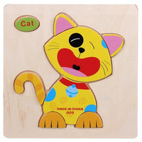 Kids 3D Puzzles Jigsaw Wooden Toys For Children Cartoon Animal Traffic Puzzles Intelligence Children Early Educational Toys - Badgecollection