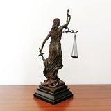 Lady Justice Greek Goddess Statue Bronze Blind Themis Justitia Sculpture Mythology Figurine Antique Art Home Decoration - Badgecollection