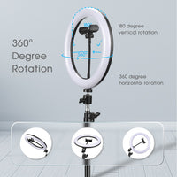 Selfie Ring Light Photography Light Led Rim Of Lamp With Mobile Holder Large Tripod Stand For Tik Youtube Tiktok Tok Ringlight - Badgecollection
