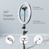 Selfie Ring Light Photography Light Led Rim Of Lamp With Mobile Holder Large Tripod Stand For Tik Youtube Tiktok Tok Ringlight - Badgecollection
