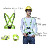 Reflective Vest Unisex High Visibility Adjustable Safety Vests Elastic Strip Security Traffic Night Working Running Cycling Vest - Badgecollection
