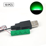 10pcs Traffic Street Light City Building Blocks Bricks USB Port And LED Light Kit USB Hub Light Sensing Auto Switch fit lego - Badgecollection