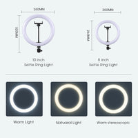 Selfie Ring Light Photography Light Led Rim Of Lamp With Mobile Holder Large Tripod Stand For Tik Youtube Tiktok Tok Ringlight - Badgecollection