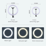 Selfie Ring Light Photography Light Led Rim Of Lamp With Mobile Holder Large Tripod Stand For Tik Youtube Tiktok Tok Ringlight - Badgecollection