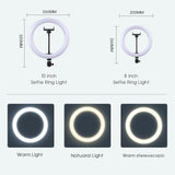 Selfie Ring Light Photography Light Led Rim Of Lamp With Mobile Holder Large Tripod Stand For Tik Youtube Tiktok Tok Ringlight - Badgecollection