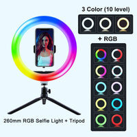 Selfie Ring Light Photography Light Led Rim Of Lamp With Mobile Holder Large Tripod Stand For Tik Youtube Tiktok Tok Ringlight - Badgecollection