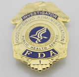 Replica police cop metal badge high quality UNITED STATED FDA food and administration investigator Shield police insignia - Badgecollection