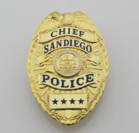 SANDIEGO chief police Replica metal badge free shipping - Badgecollection