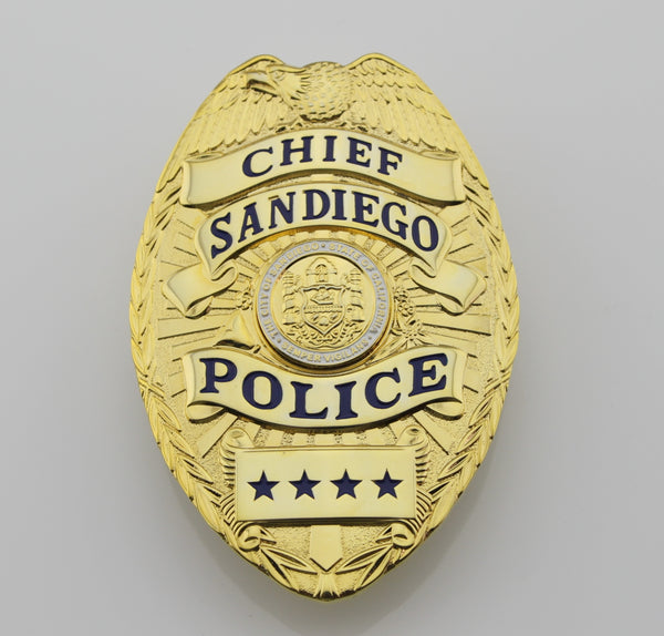 SANDIEGO chief police Replica metal badge free shipping - Badgecollection