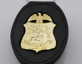 US FBI BADGE  DEPARTMENT OF JUSTICE BADGE  full size  5.2cmX7.3cm - Badgecollection