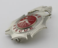 Fire rescue metal cosplay badge FREE fast international shipping - Badgecollection