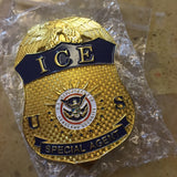 Replica police cop metal badge high quality US homeoland department ICE SPECIAL AGENT metal insignia badges - Badgecollection