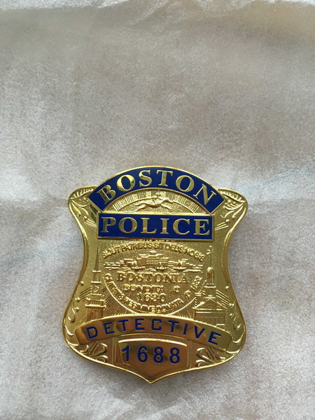 Boston Police Department metal Badge detective\police officer free shipping gold - Badgecollection