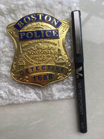 Boston Police Department metal Badge detective\police officer free shipping gold - Badgecollection