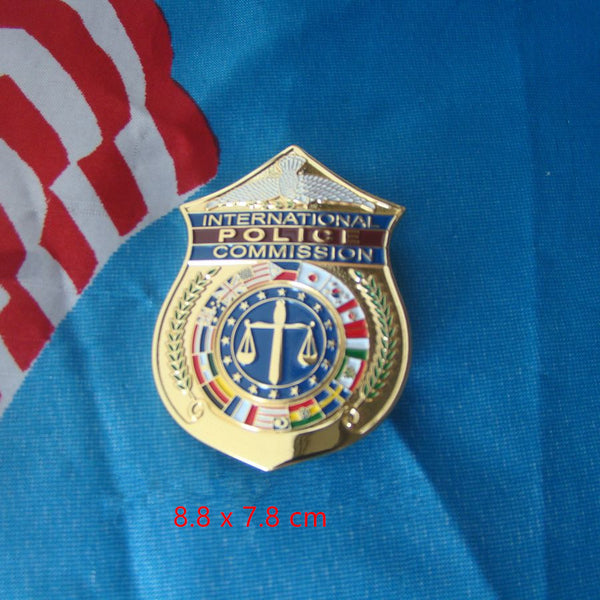 International Police Commission  METAL BADGE Free shipping - Badgecollection