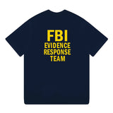 US Team FBI Identification Suit Skateboard Short Sleeve T-shirt Cotton Loose Large Size Crewneck T-shirt Young Half Sleeve Male Tide - Badgecollection